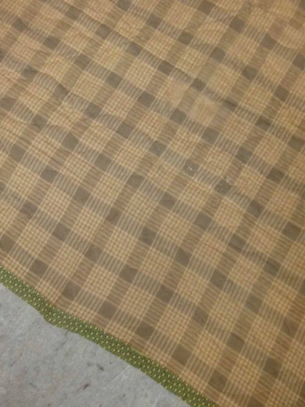 Antique Signed 1896 Red, Green, Brown, Star Patterned Quilt EXCELLENT CONDITION!